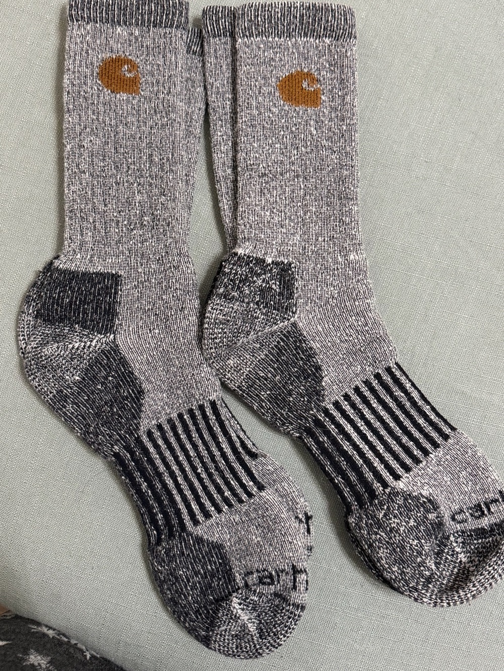 Carhartt Men's Gray Work Heavy DutySocks Cotton Blend One Size Casual Wear Socks